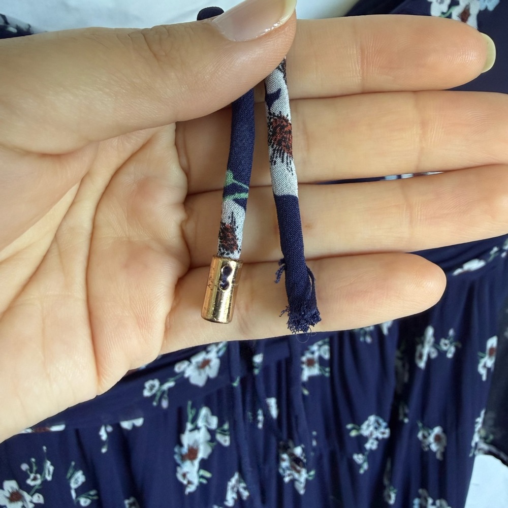 Self-Portrait Pansy Print Chiffon Cut Out Midi‎ Dress Floral US 8 - Picture 7 of 10